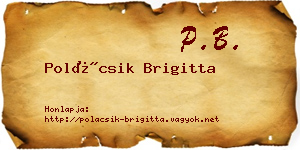 Polácsik Brigitta névjegykártya